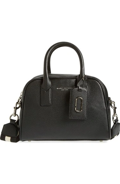 Marc Jacobs Gotham City Bauletto Small Satchel In Black/silver