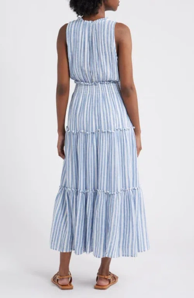 Rails Loulou Stripe Sleeveless Linen Blend Maxi Dress In Multi