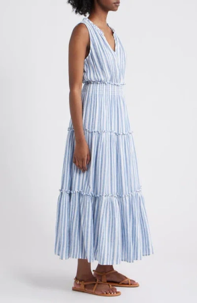 Rails Loulou Stripe Sleeveless Linen Blend Maxi Dress In Multi