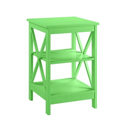 Convenience Concepts Oxford End Table With Shelves Lime In Green