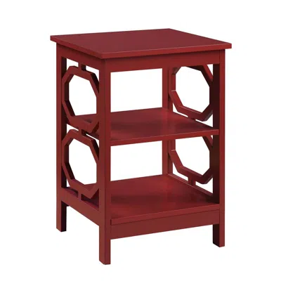 Convenience Concepts Omega End Table, Cranberry Red In Red