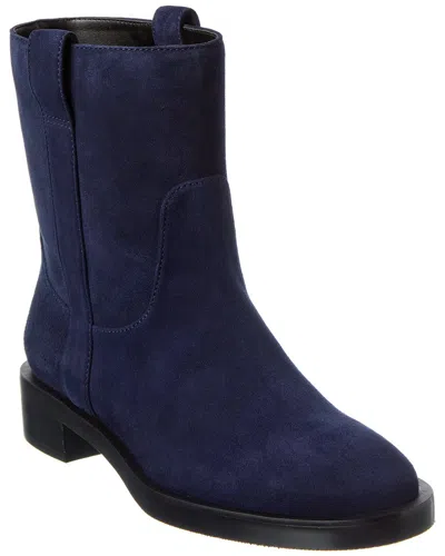 Stuart Weitzman Lenora Suede Bootie In Blue