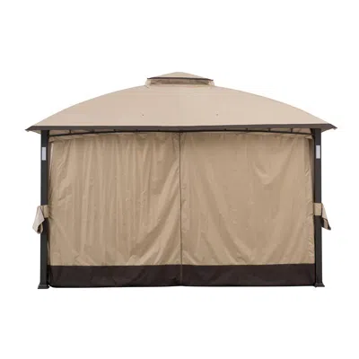 Sunjoy Curtain For 11x13 Moorehead Domed Soft Top Gazebo In Brown