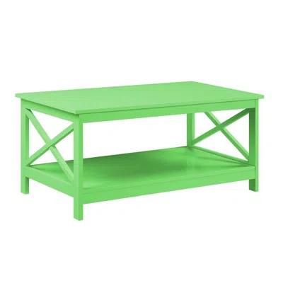 Convenience Concepts Oxford Coffee Table With Shelf Lime In Green