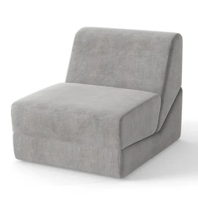 Hivvago 3-in-1 Folding Sofa Bed With Washable Zippered Cover In Gray