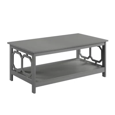 Convience Concept Omega Coffee Table With Shelf In Gray