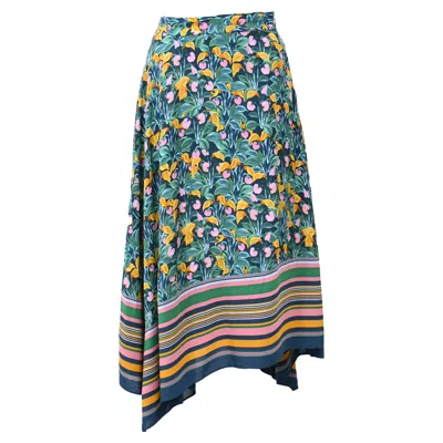 Diane Von Furstenberg Denver Asymmetric Printed Skirt In Multicolor Viscose In Multi