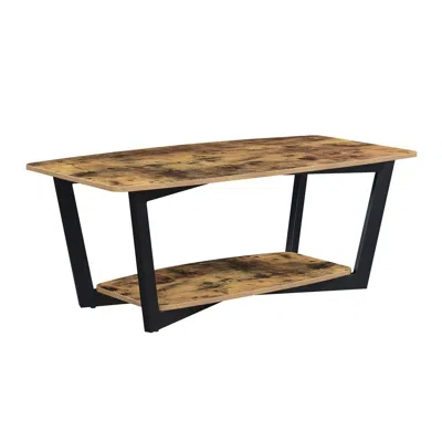 Convenience Concepts Graystone Coffee Table With Shelf In Brown