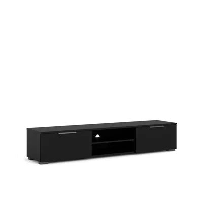 Tvilum 2 Drawer 2 Shelf Tv Stand Black Matte In Black