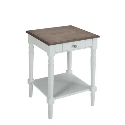 Convience Concept French Country End Table With Drawer And Shelf In White