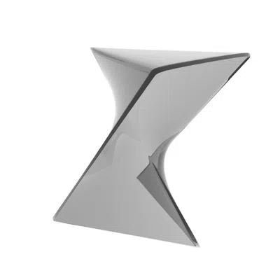 Leisuremod Randolph Modern Accent Side Table Indoor And Outdoor Use Smoke Color In Metallic