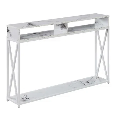 Convenience Concepts Tucson Deluxe Console Table With Shelf, R4-0545 In White