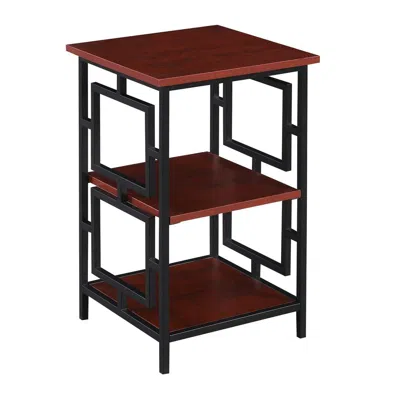 Convenience Concepts Town Square Metal Frame End Table In Brown