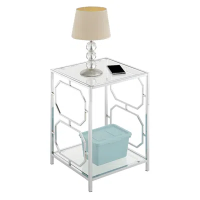 Convience Concept Omega Chrome End Table In Metallic