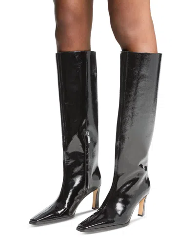 Michael Kors Darrah Patent Leather Boot In Black