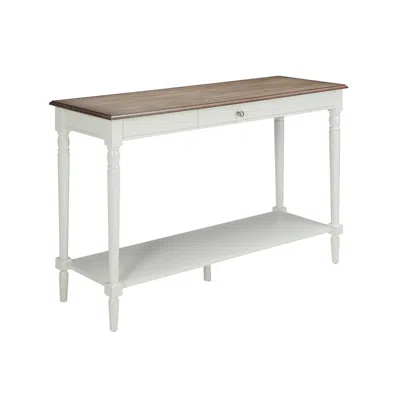 Convience Concept French Country Console Table With Drawer And Shelf In White