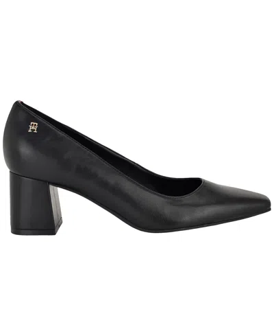 Tommy Hilfiger Opheili Block Heel Pump In Black