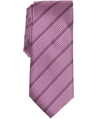 Alfani Men's Ember Stripe Pattern Tie, Macy's Exclusive In Pink
