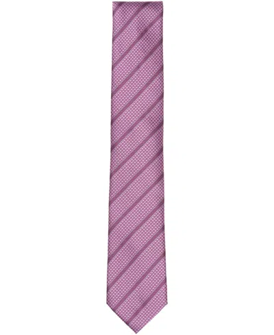 Alfani Men's Ember Stripe Pattern Tie, Macy's Exclusive In Pink