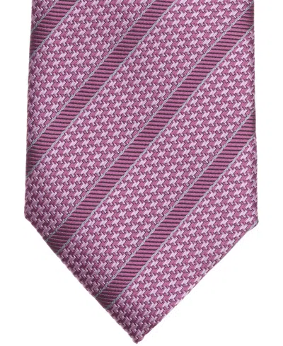 Alfani Men's Ember Stripe Pattern Tie, Macy's Exclusive In Pink