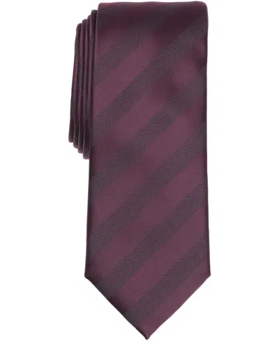 Alfani Men's Meridian Striped Slim Tie, Macy's Exclusive In Purple