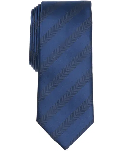 Alfani Men's Meridian Striped Slim Tie, Macy's Exclusive In Blue