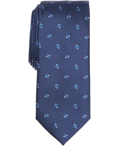 Alfani Men's Arctic Neat Printed Slim Tie, Macy's Exclusive In Blue
