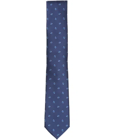 Alfani Men's Arctic Neat Printed Slim Tie, Macy's Exclusive In Blue