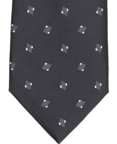 Alfani Men's Arctic Neat Printed Slim Tie, Macy's Exclusive In Black