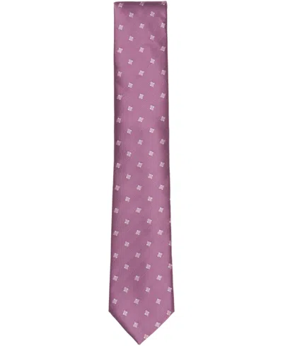 Alfani Men's Arctic Neat Printed Slim Tie, Macy's Exclusive In Pink
