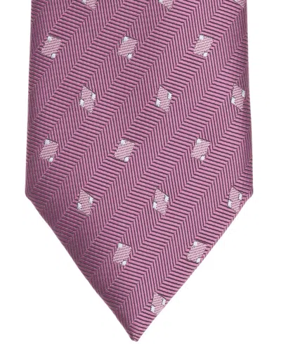 Alfani Men's Arctic Neat Printed Slim Tie, Macy's Exclusive In Pink