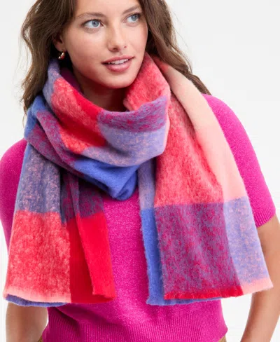 On 34th Brushed Buffalo Plaid Blanket Wrap, Macy's Exclusive In Multi