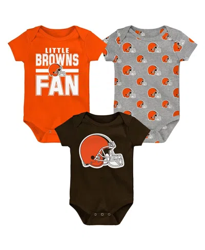 Outerstuff Newborn 3-piece Cincinnati Bengals Little Tike Bodysuit Set In Multi