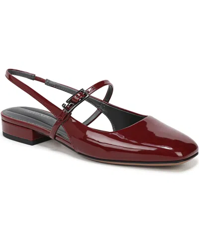 Franco Sarto Women's Destin Square Toe Mary Jane Slingback Flats In Burgundy