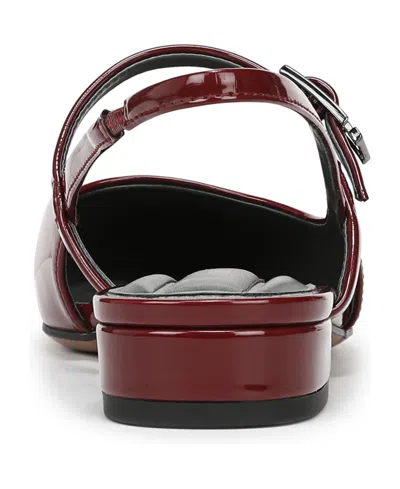 Franco Sarto Women's Destin Square Toe Mary Jane Slingback Flats In Burgundy