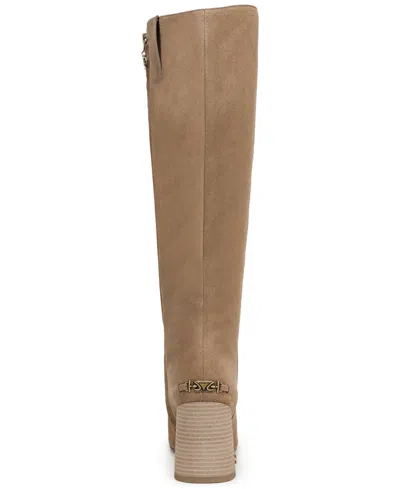 Circus Ny By Sam Edelman Women's Billie Wide-calf Knee-high Block-heel Dress Boots In Neutral