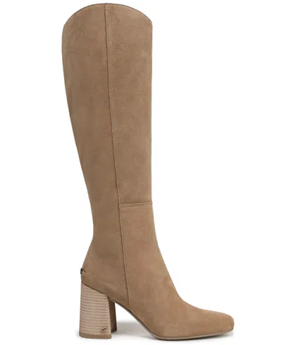 Circus Ny By Sam Edelman Women's Billie Wide-calf Knee-high Block-heel Dress Boots In Neutral