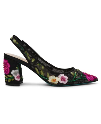 Betsey Johnson Women's Lira Mesh Embroidered Pumps In Multi