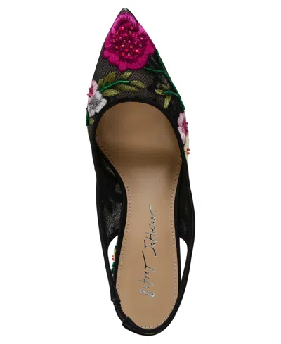 Betsey Johnson Women's Lira Mesh Embroidered Pumps In Multi