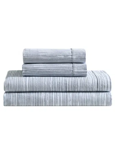 Calvin Klein Closeout!  Washed Cotton Percale 4-pc. Sheet Set, Queen In Blue