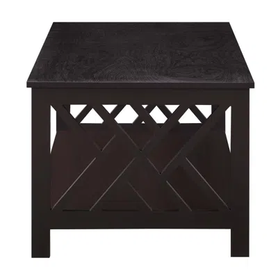 Convenience Concepts Titan Coffee Table With Shelf, Espresso In Black