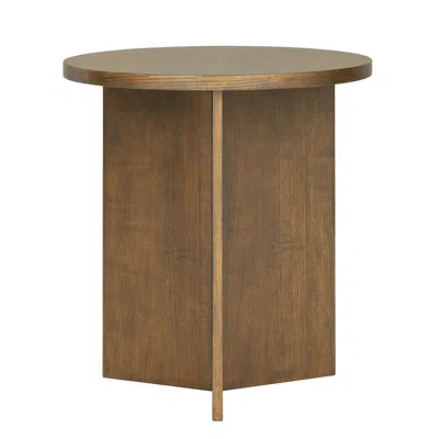 Martha Stewart Sadie Accent Table, Walnut Brown Color In Brown