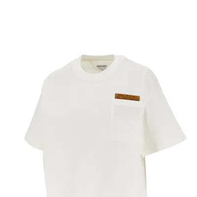Bottega Veneta Pocket Detail Crew Neck Short Sleeve Top In White