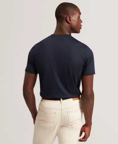 Ted Baker Konrrad Regular Soft Touch Cotton Tee In Blue