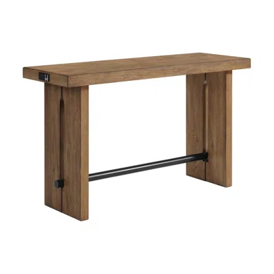 Intercon 60" X 21" Sofa Table In Weathered Oak In Brown