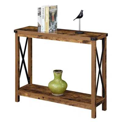 Convenience Concepts Durango Console Table, Barnwood/black In Brown