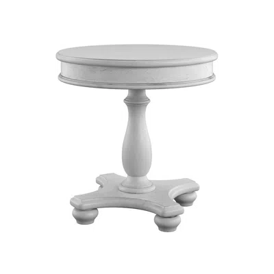 Wallace & Bay Wallce & Bay Mariano Oyster Shell Round End Table In Gray