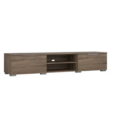 Tvilum Match 2 Drawer 2 Shelf Tv Stand, Truffle Oak In Brown