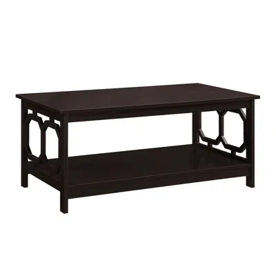 Convience Concept Omega Coffee Table With Shelf Espresso In Black