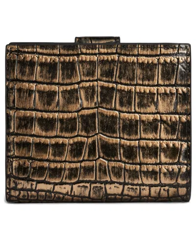 Donna Karan Women's Valley Stream Metallic Croco Small Wallet In Brown
